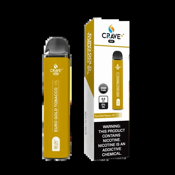Crave Max 2500 – Euro Gold Tobacco 3%