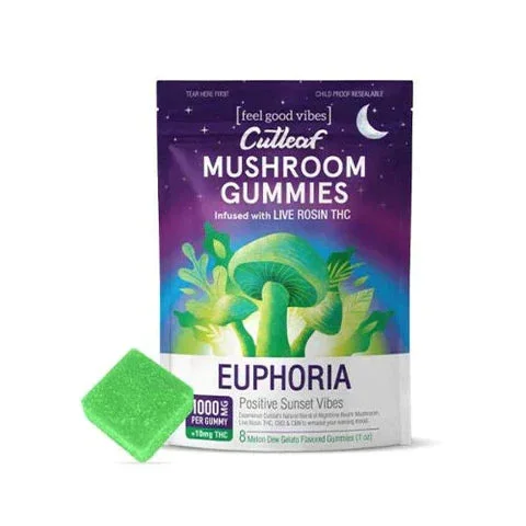 Cutleaf – Mushroom Gummies – Euphoria – Melon Dew – 1000MG