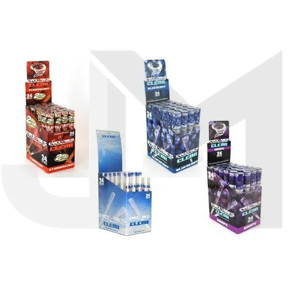 Cyclones Pre Rolled Clear Cones – 24 pack