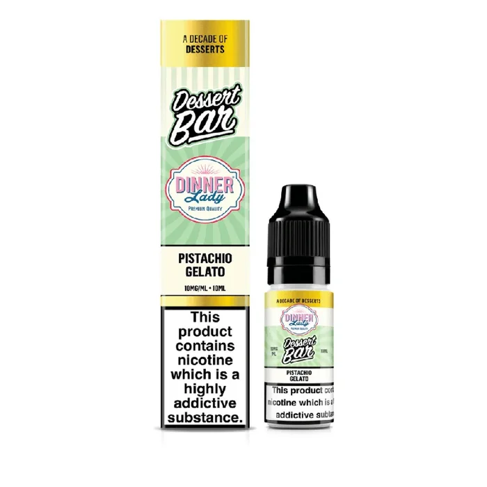 Dinner Lady Dessert Bar Nic Salt E-Liquid Pistachio Gelato with Salts