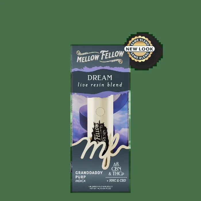 Dream Blend – Live Resin 1ml Disposable Vape – Granddaddy Purp (Indica)