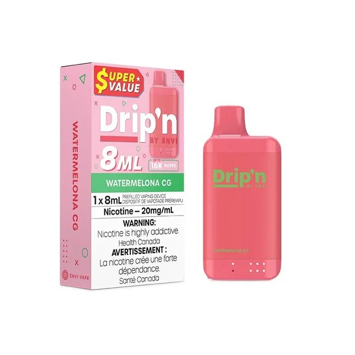 Drip’n by Envi 8ML Disposable – Watermelona CG