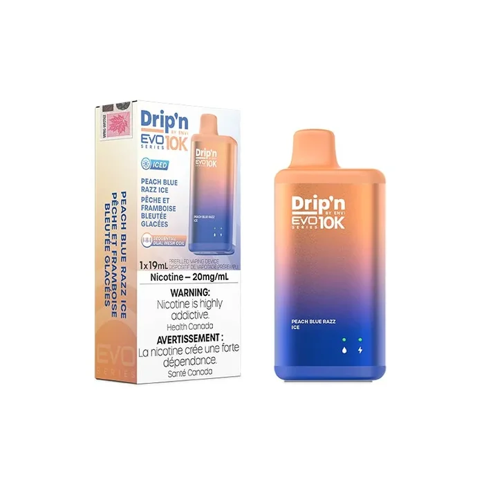 Drip’n by Envi EVO Series 10K Disposable – Peach Blue Razz Ice (ON)