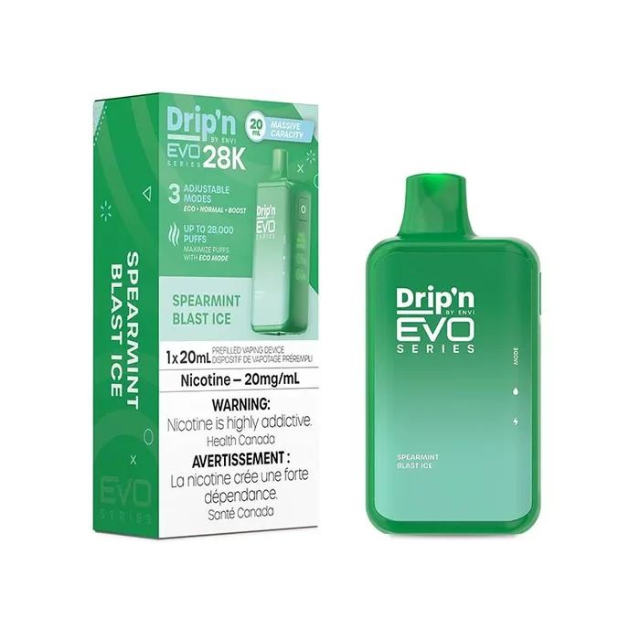 Drip’n by Envi EVO Series 28K Disposable – Spearmint Blast lce (ON)