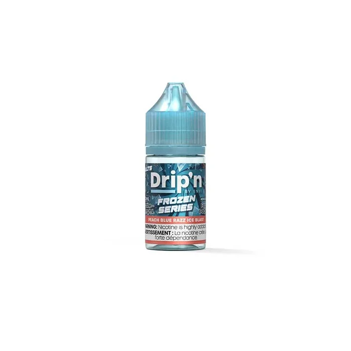 Drip’n by Envi Frozen Salt Juice – Peach Blue Razz Ice Blast (AB)