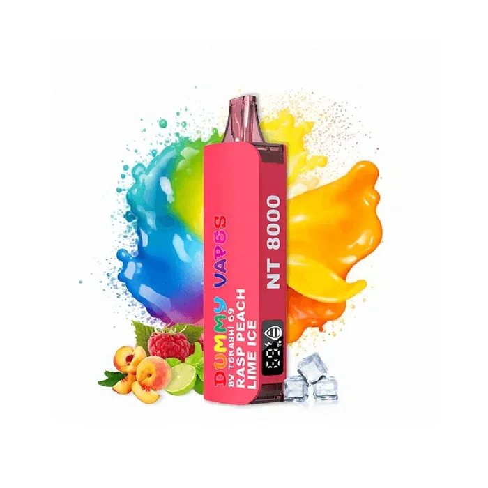 Dummy Vapes 8000 Puffs Disposable – Raspberry Peach Lime Ice