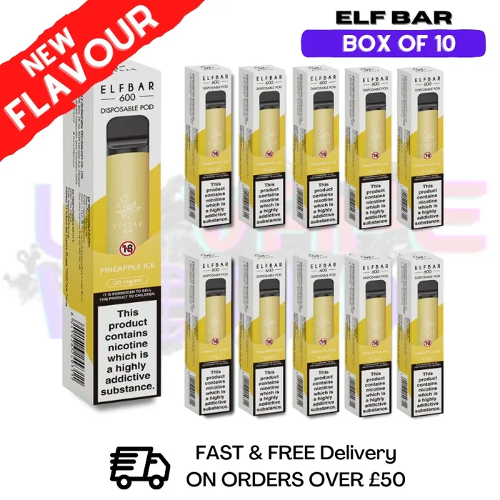 Elf Bar Pineapple ICE Bar Box Of 10