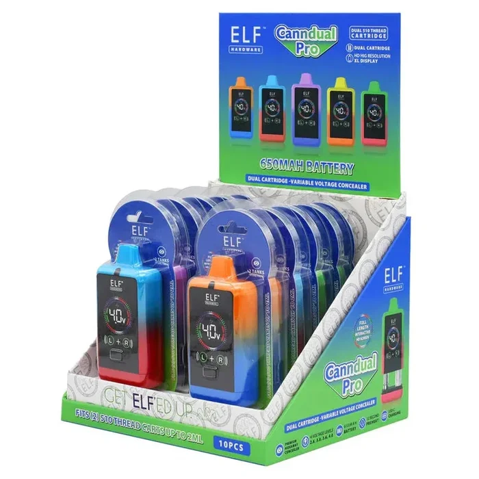 ELF Hardware Dual 510 Thread Battery Display – Canndual POP – (10 Count Display)
