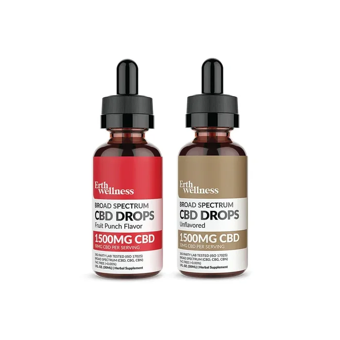 ERTH CBD Broad Spectrum Tincture CBD + CBG + CBN Drops (THC Free)(3.7mL)