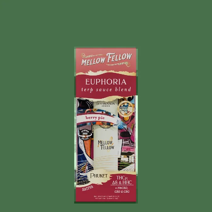 Euphoria Blend – Terp Sauce 1ml Disposable Spinner Vape – Berry Pie (Sativa)