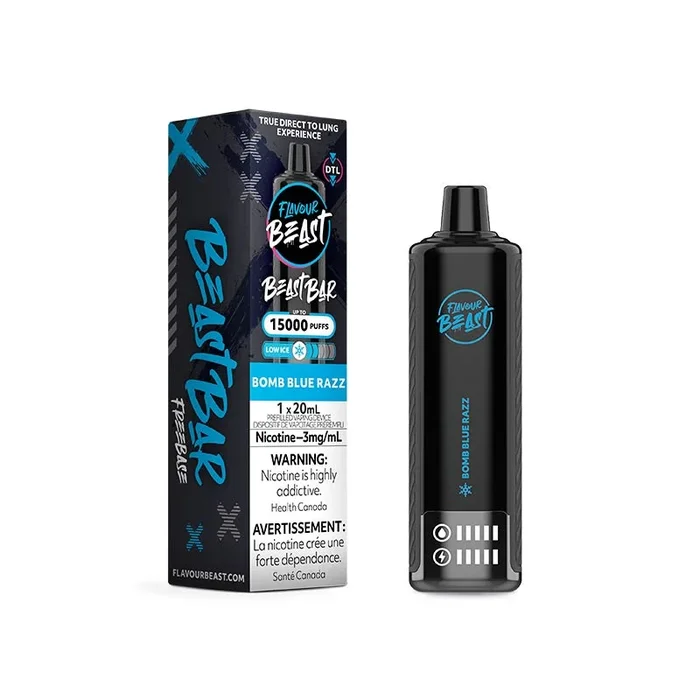 Flavour Beast Beast Bar 15K Disposable – Bomb Blue Razz Low Ice (ON)