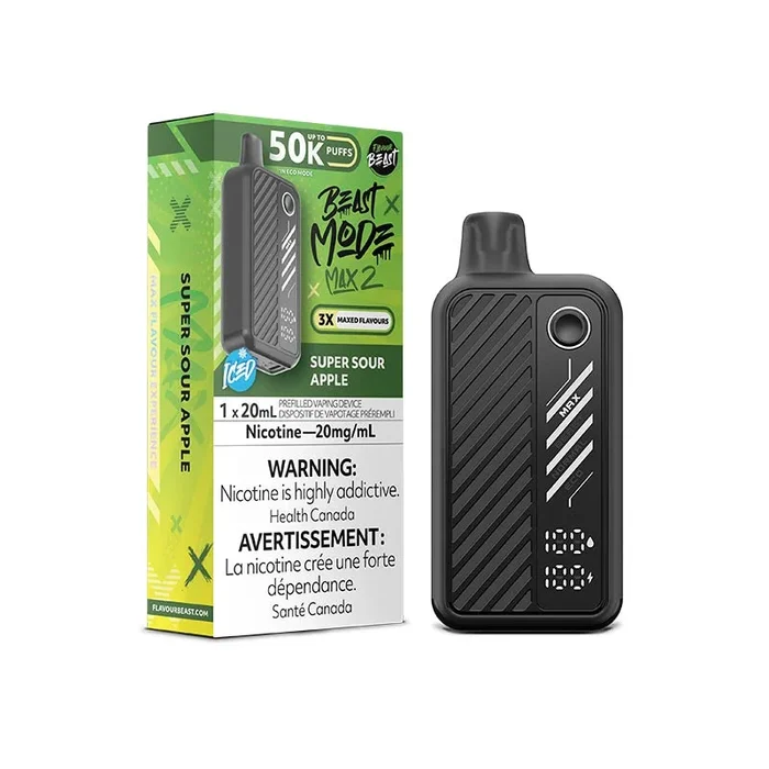Flavour Beast Beast Mode Max 2 Disposable – Super Sour Apple Iced