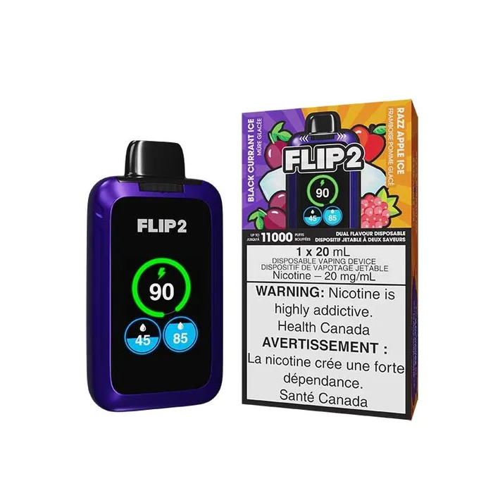 Flip 2 Disposable – Black Currant Ice & Razz Apple Ice