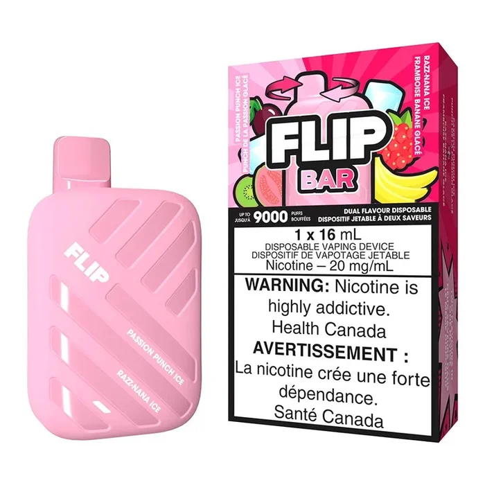 Flip Bar Disposable Vape Device – Passion Punch Ice And Razz Nana Ice