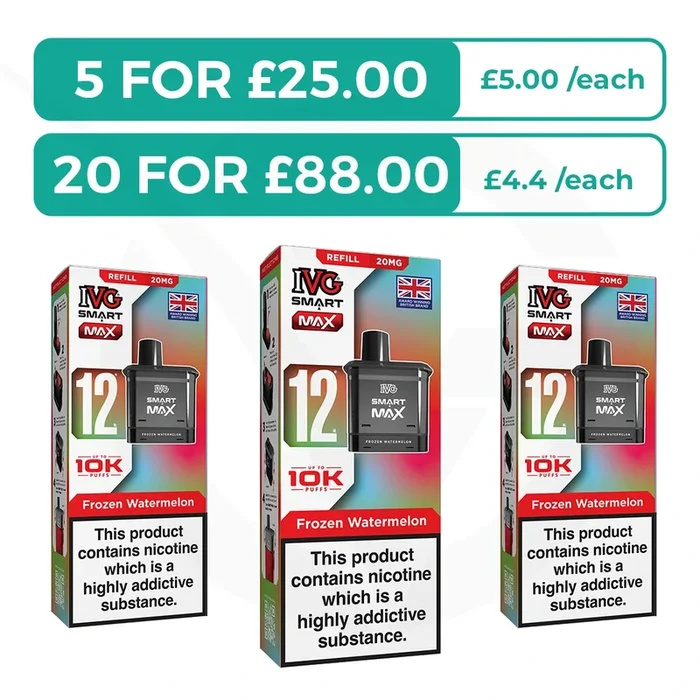 Frozen Watermelon Prefilled Pods By IVG Smart Max + Refill Containers