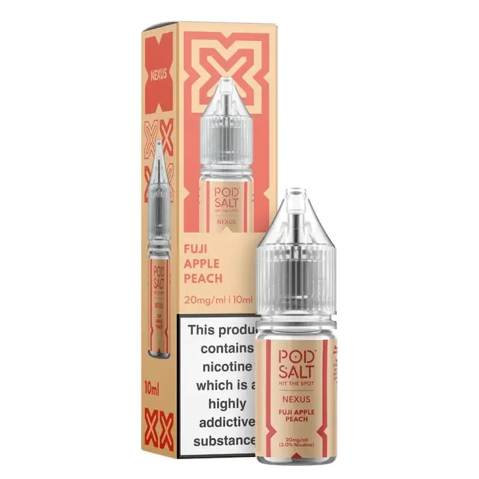 Fuji Apple Peach 10ml Nic Salt E-Liquid by Pod Salt Nexus