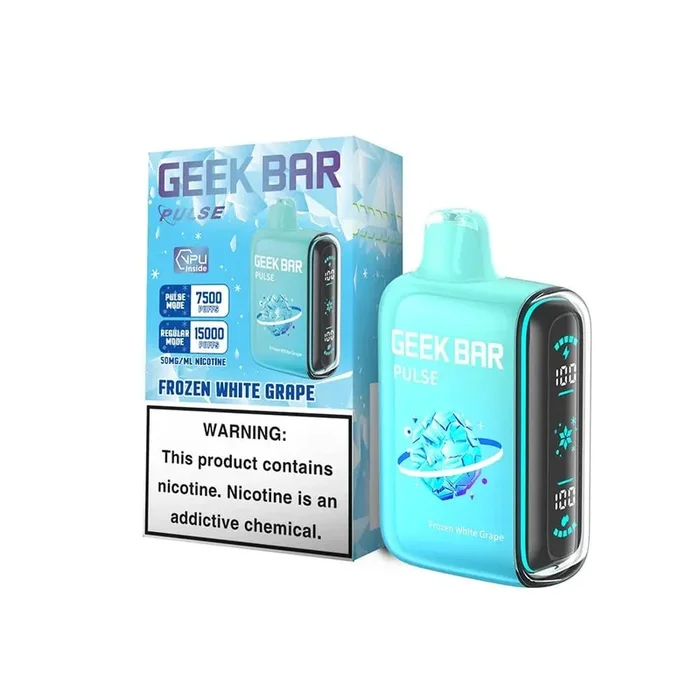 Geek Bar Pulse Disposable Vape 15K with Frozen White Grape flavor
