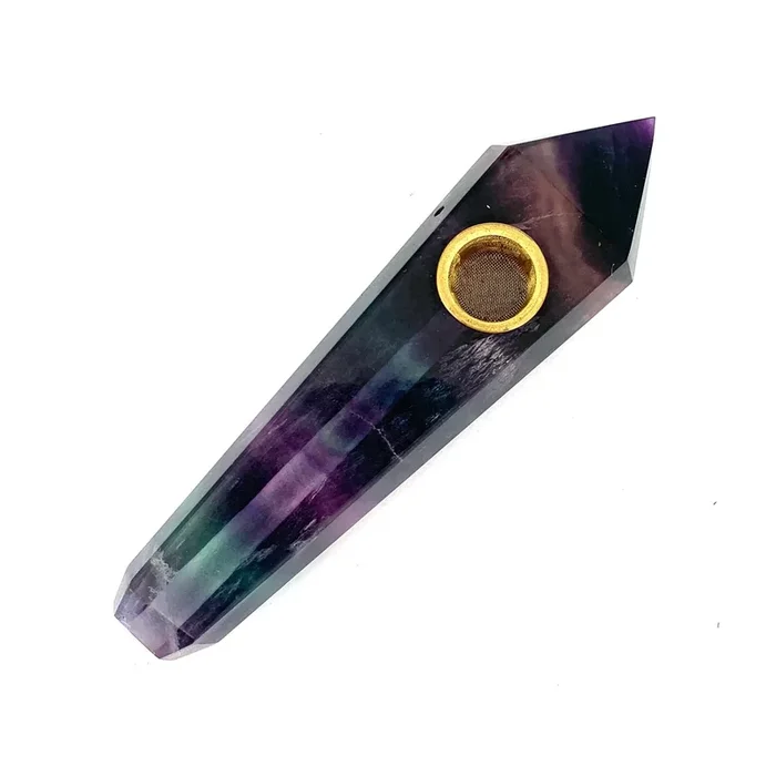 Gemstone Hand Pipe Flourite