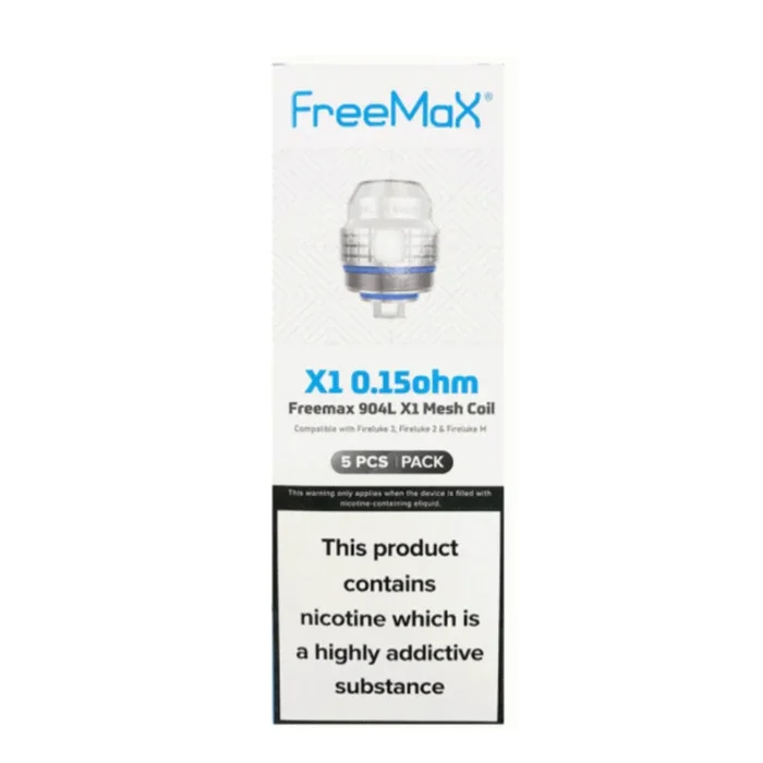 Genuine FreeMax Fireluke 3 Tank 904L X Mesh X1, X2, X3 & X4 Coils -TPD Compliant