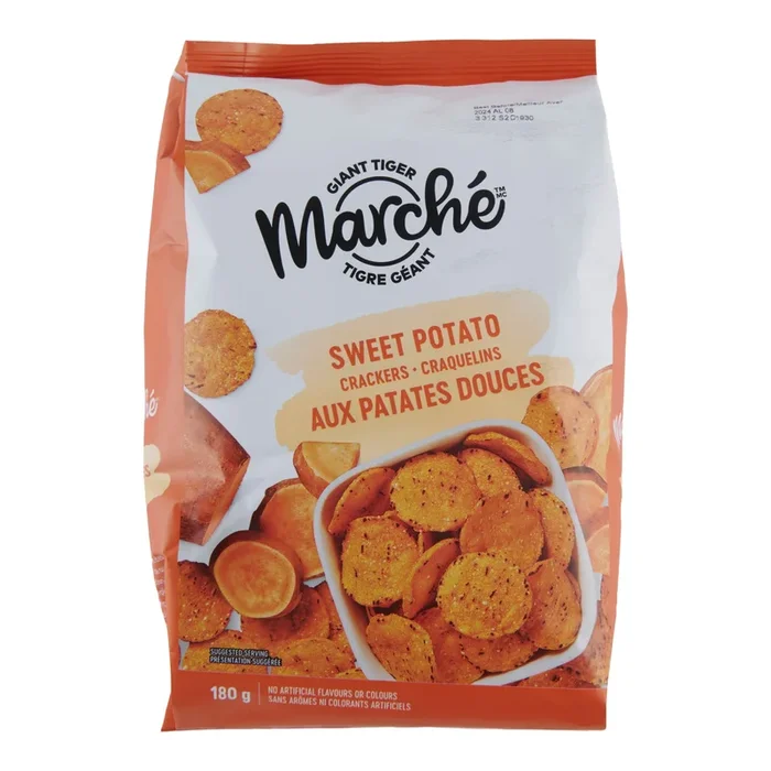 Giant Tiger Marché Sweet Potato Crackers, 180 g