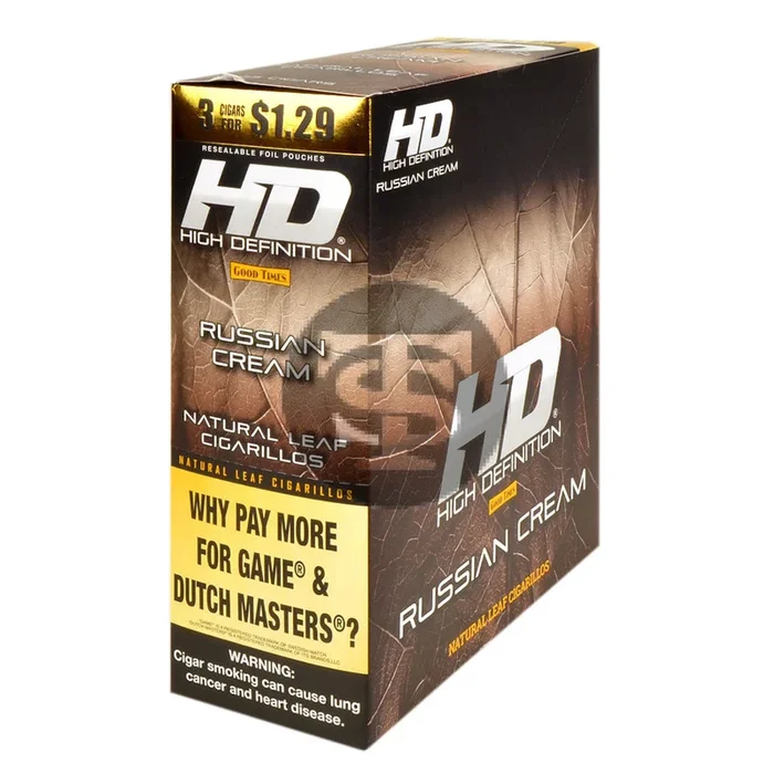 Good Times HD Cigarillos 3 For $1.29 Russian Cream 15 Pouches