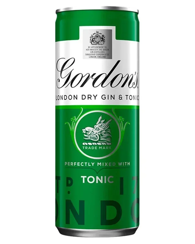 Gordon’s London Dry Gin & Schweppes Tonic Premixed Can, 1 x 250 ml