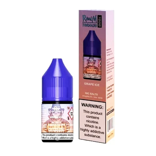 Grape Ice 10ml Nic Salt E-Liquid By R and M Tornado 7000
