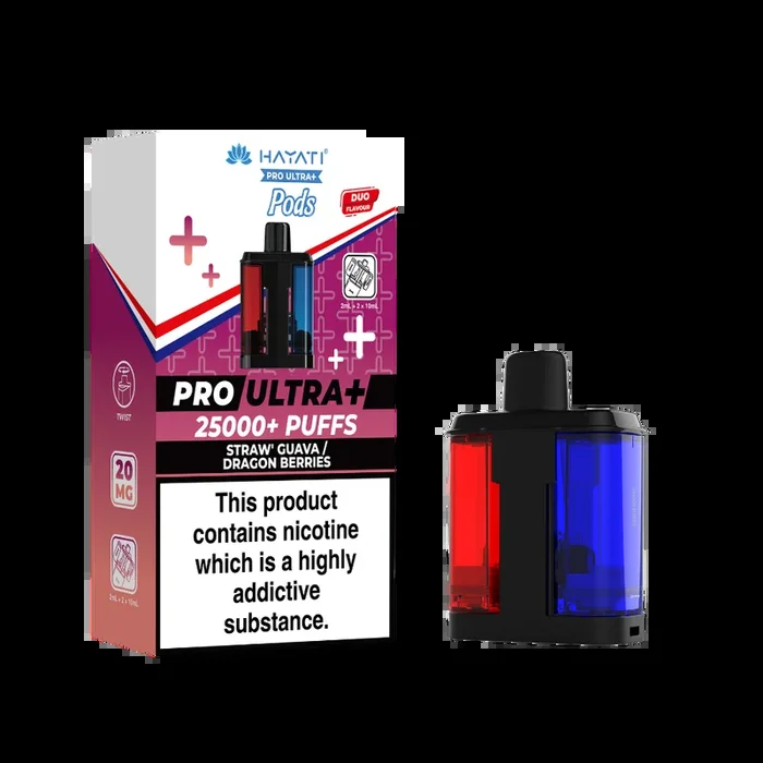 Hayati Pro Ultra Plus 25k Prefilled Pods Straw’ Guava/Dragon Berries