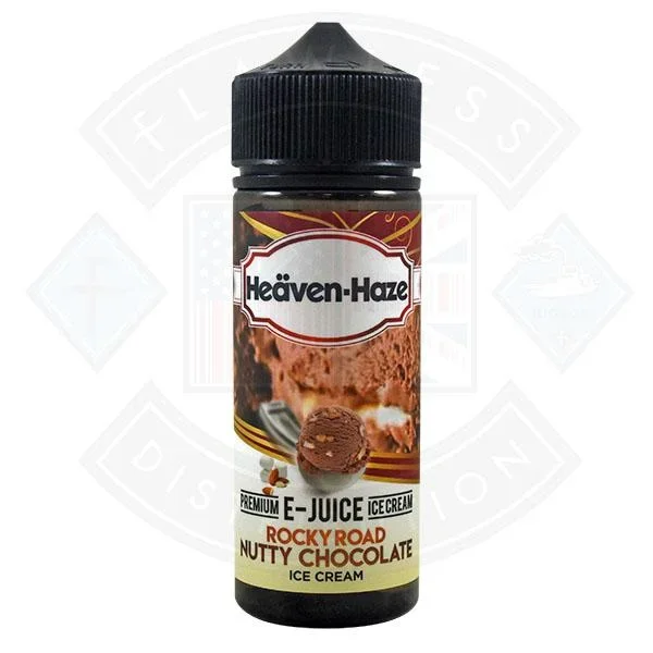 Heaven Haze Rocky Road Nutty Chocolate Ice Cream 0mg 100ml Shortfill