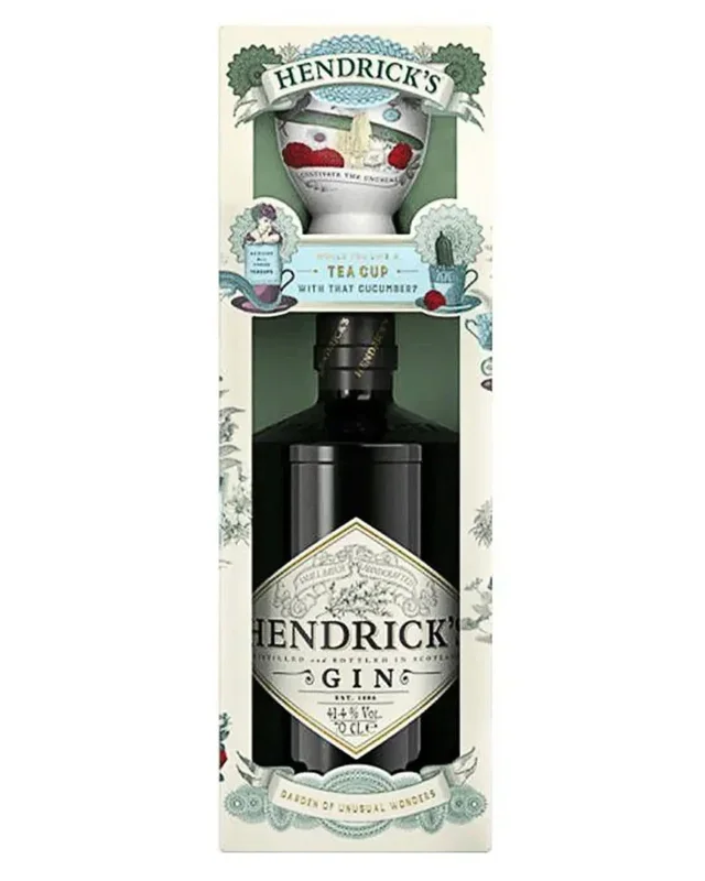 Hendrick’s Gin Unusual Garden with Tea Cup Gift Set, 70 cl
