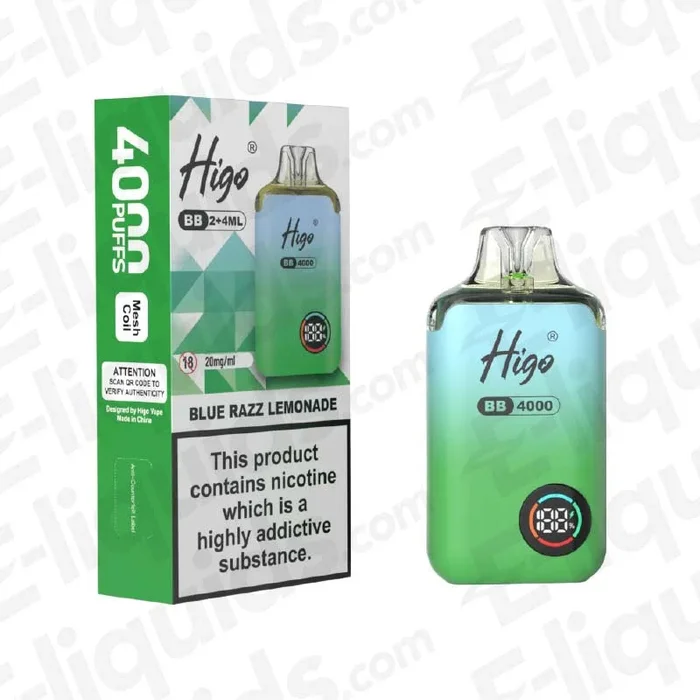 Higo BB 4000 Blue Razz Lemonade Prefilled Pod Kit