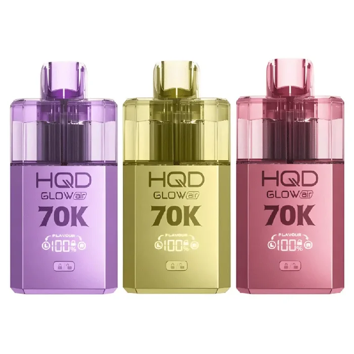 HQD Glow Air 70K Puffs Prefilled Kit Grape Gummy Bear & Strawberry Gummy Bear