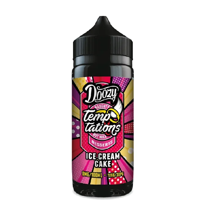 Ice Cream Cake Temptations 100ml Short Fill E-Liquid by Doozy Vape