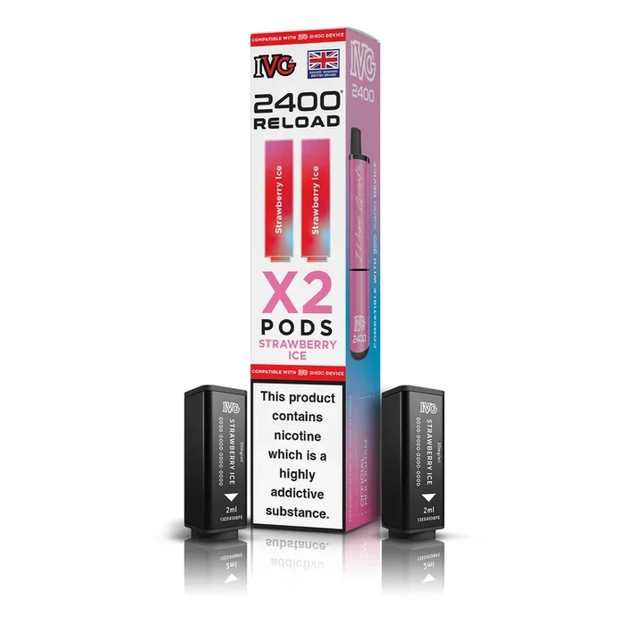 IVG 2400 X2 Strawberry Ice Reload Pods