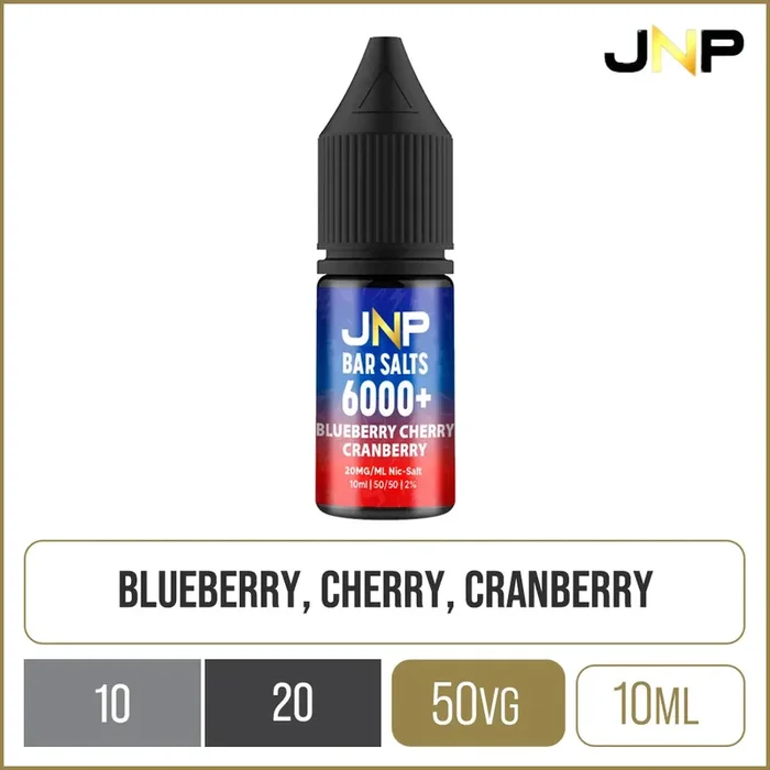 JNP Bar Salts 6000+ Blueberry Cherry Cranberry E-Liquid 10ml