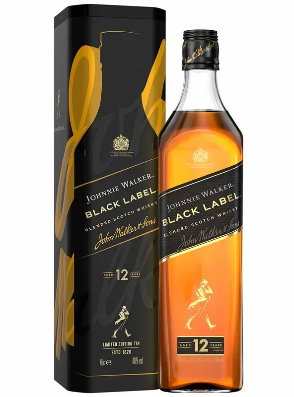 Johnnie Walker Black Label Whisky 200th Release Limited Edition Tin, 70 cl