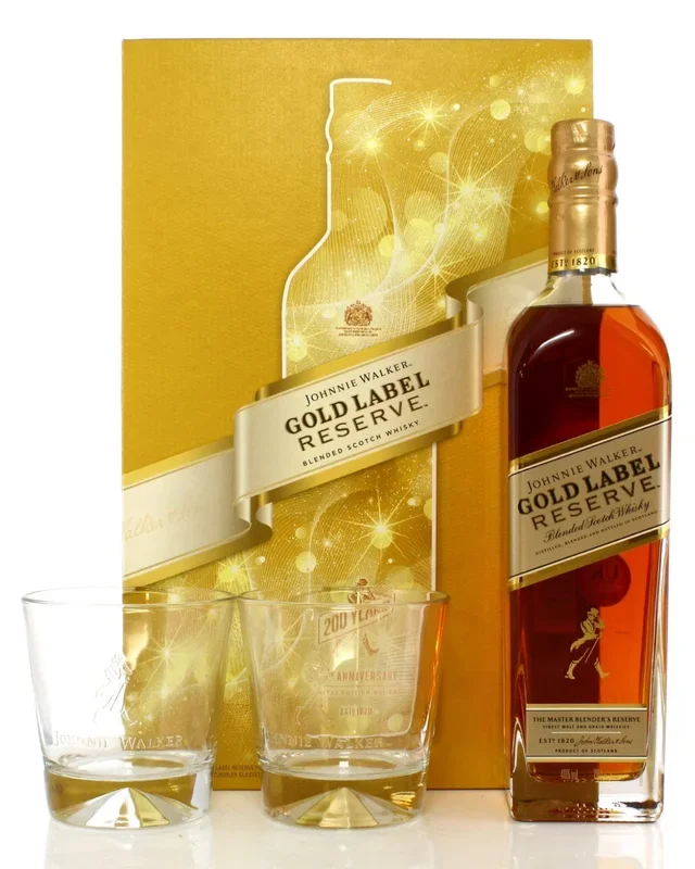 Johnnie Walker Gold Label Reserve 200th Anniversary Gift Set, 70 cl