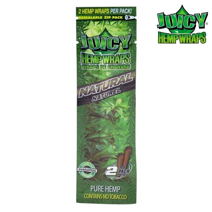 Juicy (Juicy Jays) Hemp Wraps – Organic Natural 2-Pack