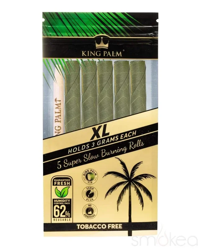 King Palm XL Natural Pre-Rolled Cones w/ Boveda Pack (5-Pack)
