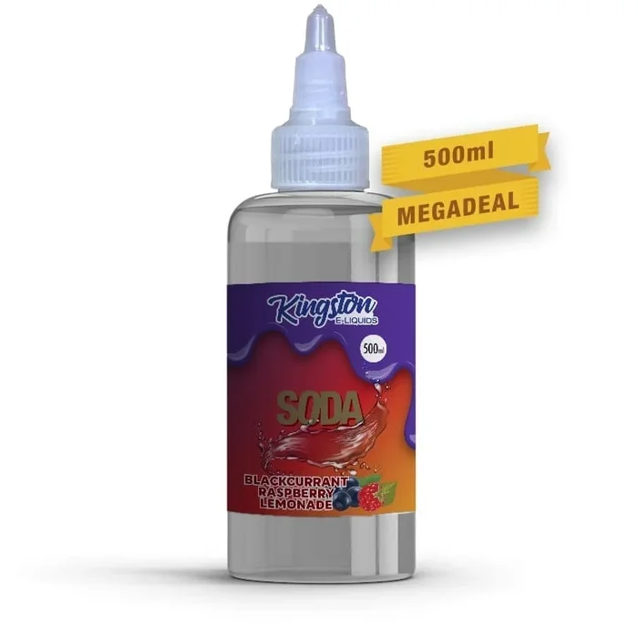 Kingston Blackcurrant Raspberry Lemonade Soda 500ml E-liquid