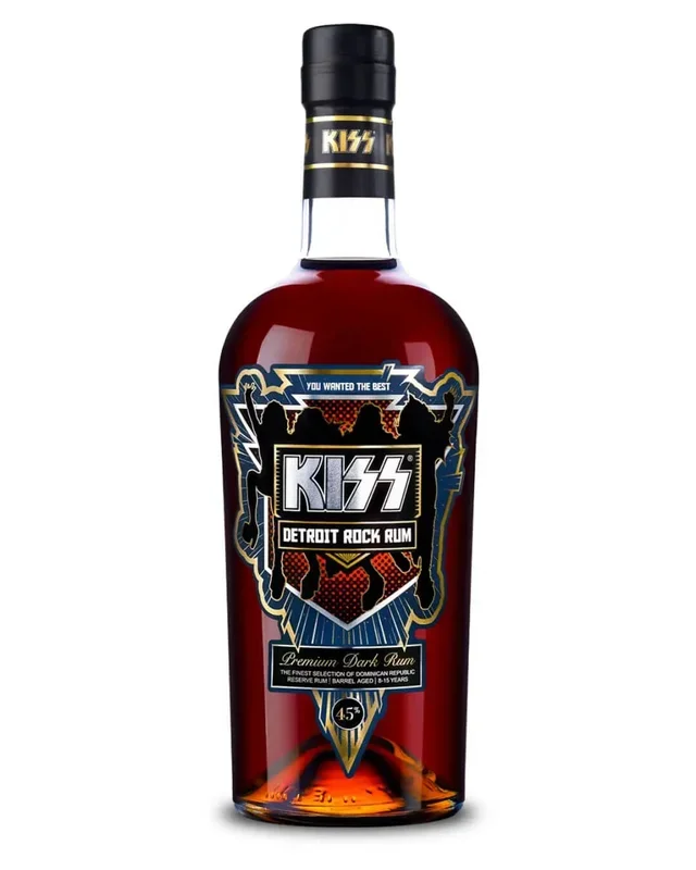 Kiss Detroit Rock Premium Dark Rum, 70 cl