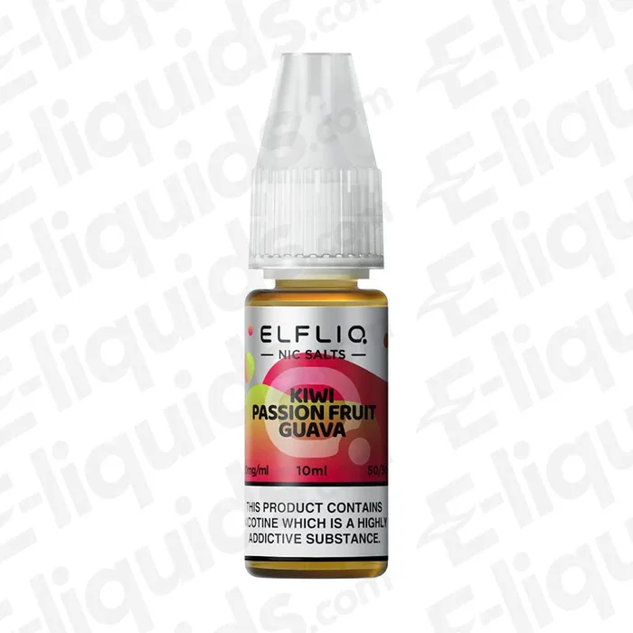 Kiwi Passionfruit Guava Nic Salt Vape Juice by ELFLIQ