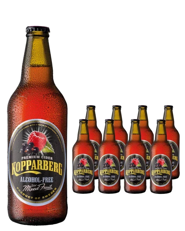 Kopparberg Mixed Fruit Alcohol Free Premium Cider Multipack, 8 x 500 ml