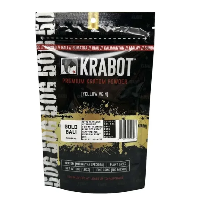 KRABOT GOLD BALI 50G PREMIUM KRATOM POWDER