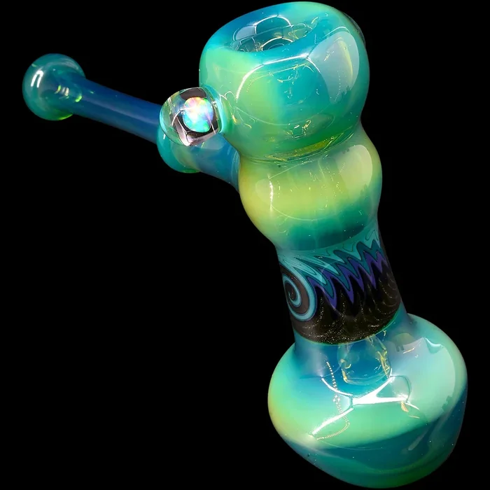 Kryptonite Glass Hammer Bubbler Pipe by Chris Lezak
