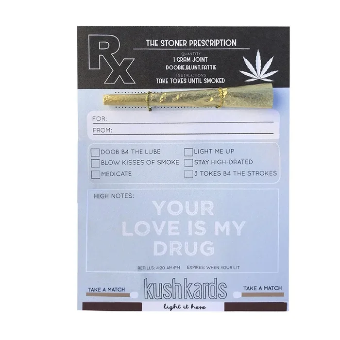 KushKards “just add a pre-roll ” Greeting Card – The Stoner Prescription