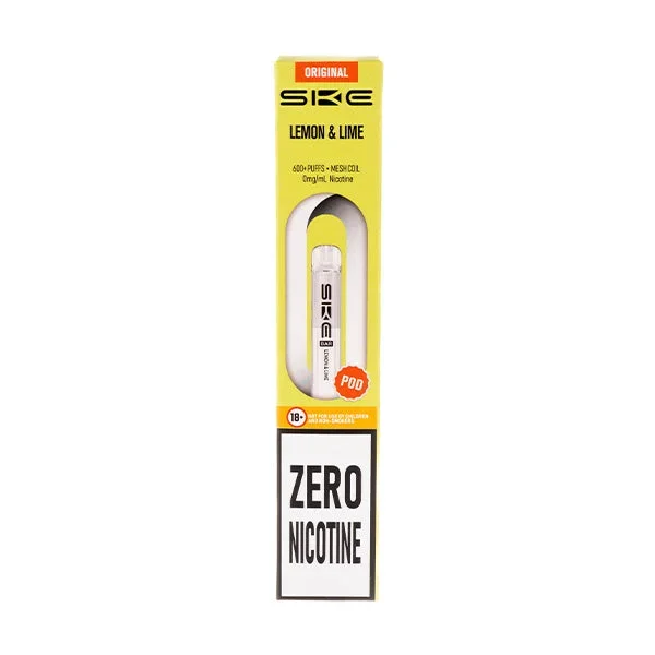 Lemon Lime Crystal Bar 600 Zero Nicotine Prefilled Pods by SKE