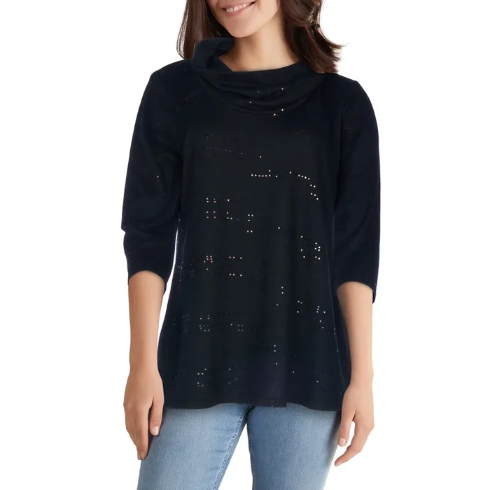 lily morgan Women’s Cowl Neck Flare Top