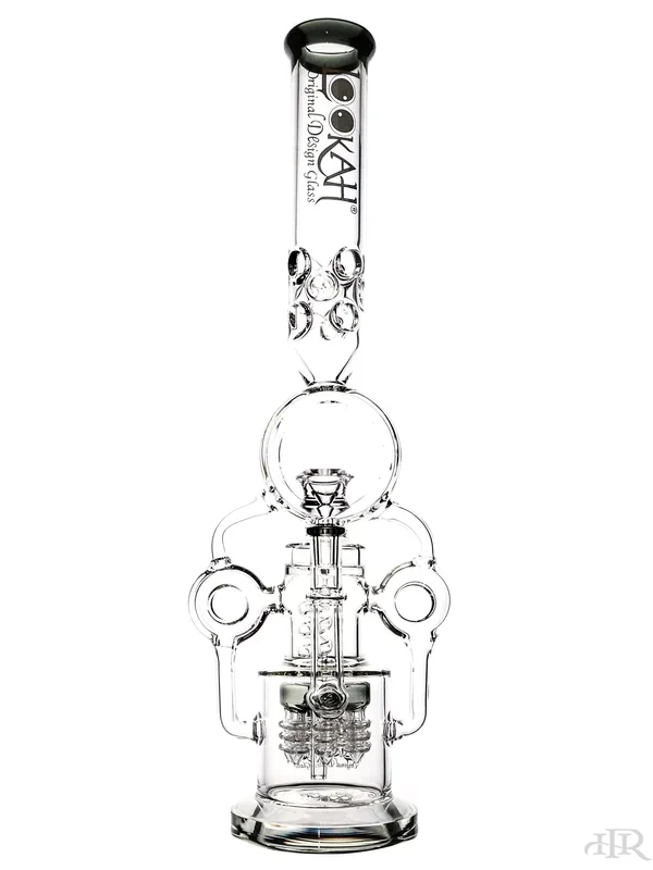 Lookah Glass – Triple Donut Recycler Water Pipe (21 “)