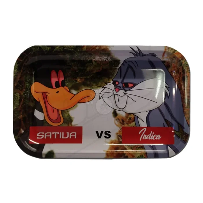 Medium Metal Rolling Tray for Sativa and Indica
